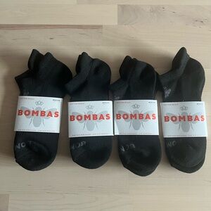 Bombas Black Ankle Socks 4 pairs - Medium